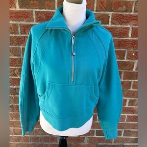 Lululemon Scuba Oversized Funnel-Neck Half Zip XS/S Teal Lagoon